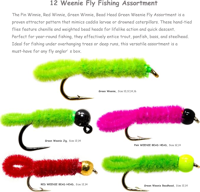 Outdoor Planet 24/48/66/72 Premium Hand Tied Fly Fishing Flies Assortment | Fly Boxes Included | Dry, Wet, Nymphs, Streamers, Wooly Buggers, Terrestrials | Trout, Bass Lure Set, Kit, Gift