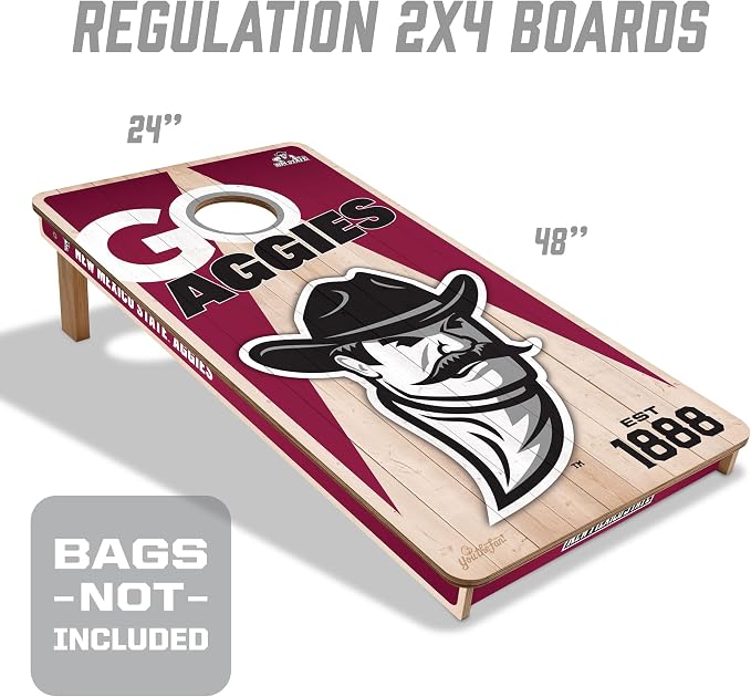 YouTheFan NCAA 2’ x 4’ Professional Wood Cornhole Game