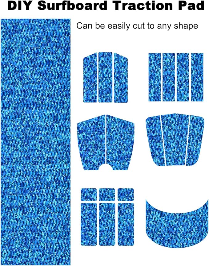 Hjdeck Universal Surfboard Pad EVA Foam Boat Flooring Decking Sheet Self-Adhesive Non-Slip Deck Grip Mat Marine Carpet for Yacht Boat Kayak Decking Golf Cart Fishing Boat RV Surfing Traction Pad
