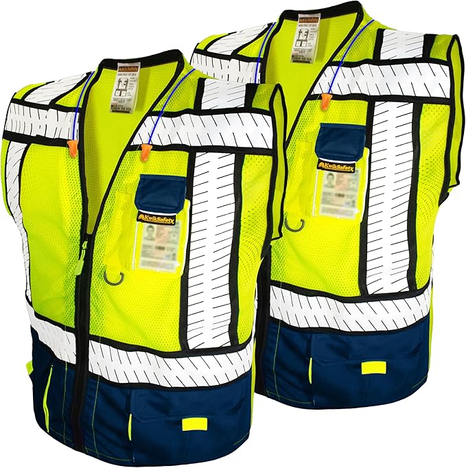 KwikSafety - SHERIFF & SPECIALIST Safety Vest [Multi-Use Pockets] Class 2 & Class 3 Hi Vis ANSI OSHA Safety Vest for Men