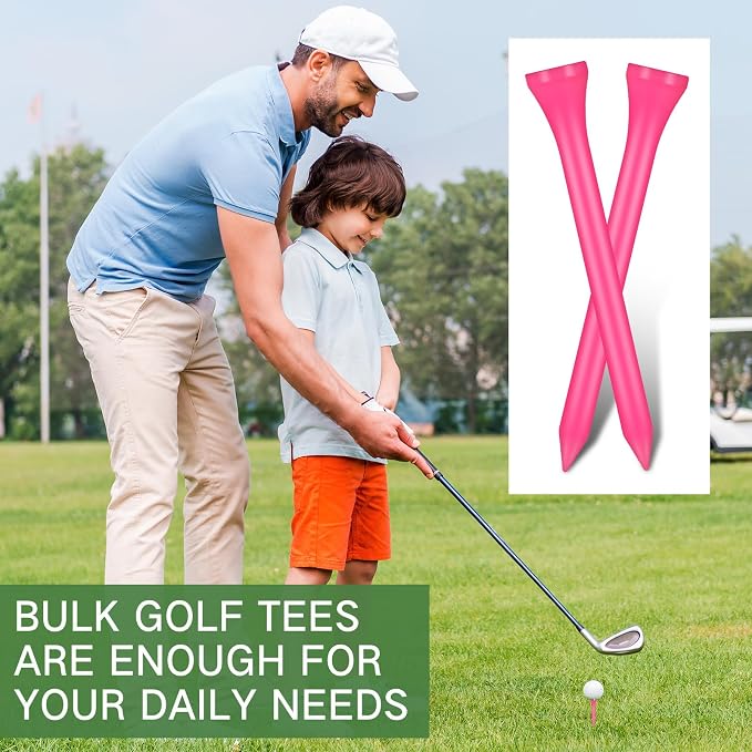 Mudder Golf Tees Bulk Wooden Bamboo Golf Tees Multicolor Wood for Men Balls Accessories