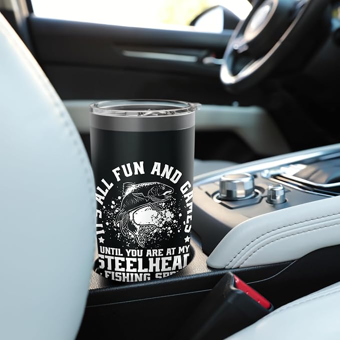Steelhead Fisherman Gear Steelhead Fishing Net Fisher Stainless Steel Insulated Tumbler