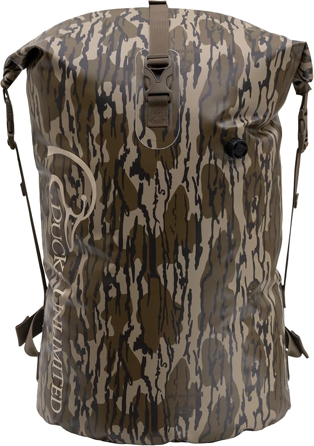ALPS OutdoorZ Ducks Unlimited Guardian Backpack Dry Bag, 50L, Mossy Oak Original Bottomland