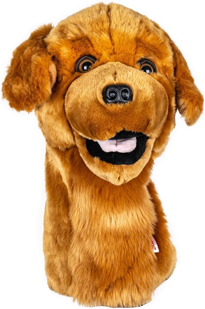 Daphne's Headcovers Golden Retriever Driver Headcover Premium Driver Headcovers Funny Golf Club Covers Stylish Protection for Your Clubs Men's Golf Gear Driver Headcover for Men and Women