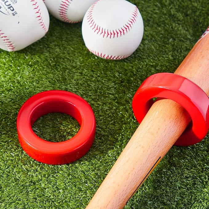 Deekin 2 Pack Baseball Bat Weight 16 oz Baseball Donuts for Adult Youth Softball Batting Weights Swing Training Hitting Practice Standard Bats