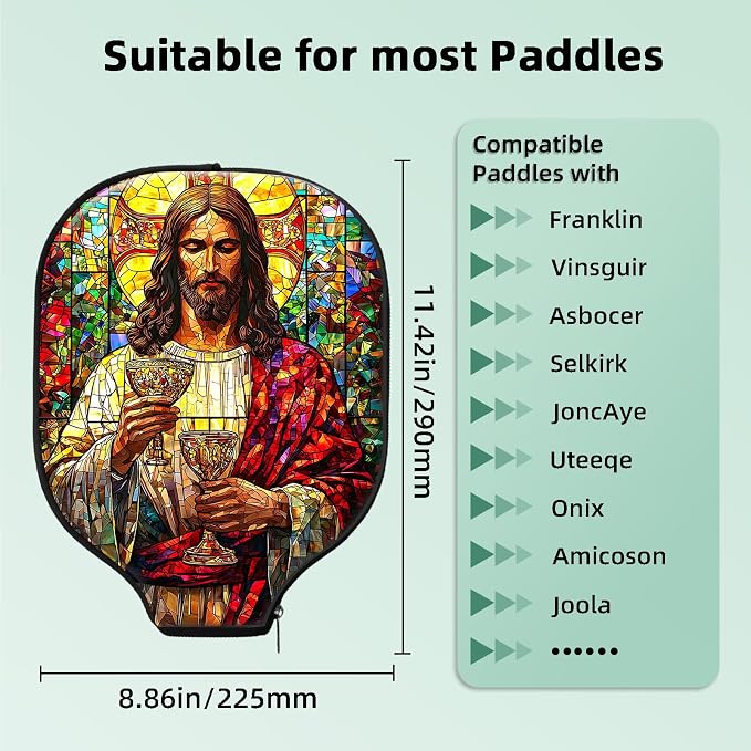 Pickleball Paddle Cover- Premium Water-Resistant Racket Sleeves with Reinforced Zippers, Universal Fit for USAPA Standard Paddles, Extra Padding Protection 6