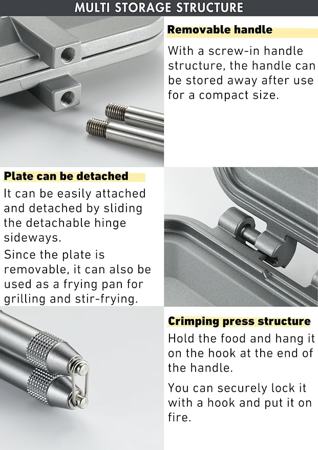 camping moon Sandwich Maker Hot Sand Single Burner Gas Fire Open Fire Compact Aluminum TT-1315