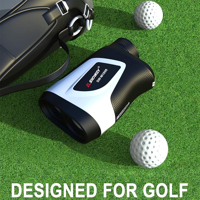 Golf Rangefinder Telescope 6X Laser Ranger Finder with Golf Slope, 1093 Yards Rechargeable Range Finder for Hunting Shooting Golfing, Laser Rangefinder with Flag Pole Locking Vibration