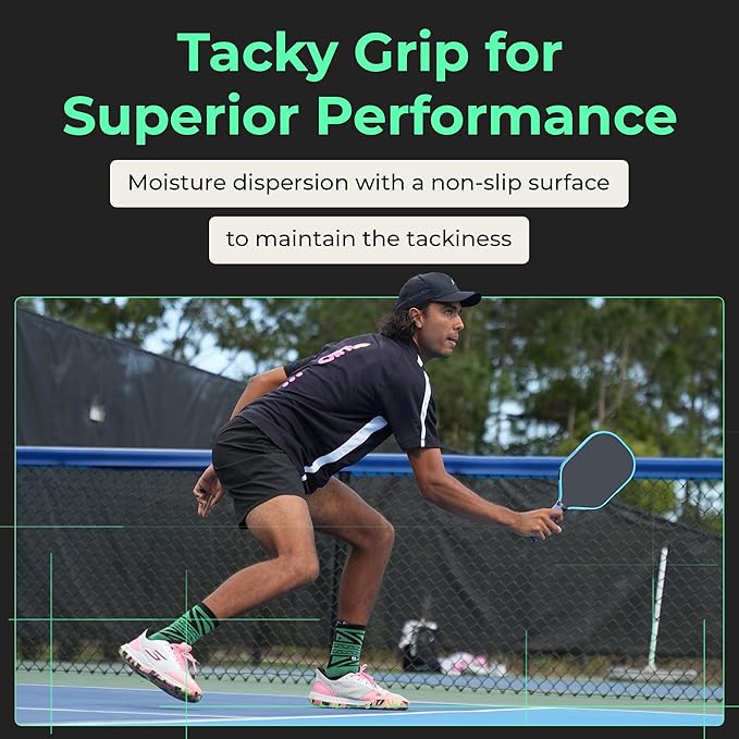 ADV MaxTac Tacky Pickleball Grip Tape - 3, 6, 12-Pack - Extremely Sticky Non-Slip Pickleball Overgrip - Razor-Thin & Easy to Use Pro Pickleball Paddle Grip Tape