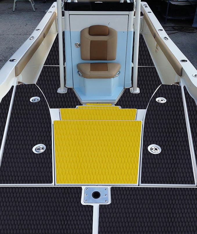 HZshark EVA Foam Boat Decking Sheet Universal DIY Surfboard Traction Pad Non-Slip Grip Mat Trimmable Sheet for Kayak RV Yacht Pool Skateboard Skimboard Step Green Yellow Orange Blue Dark Grey Black