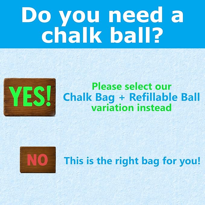 Chalk Bag + Ball for Rock Climbing, Bouldering, Top Rope | Climb On