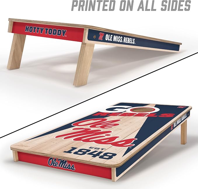 YouTheFan NCAA 2’ x 4’ Professional Wood Cornhole Game