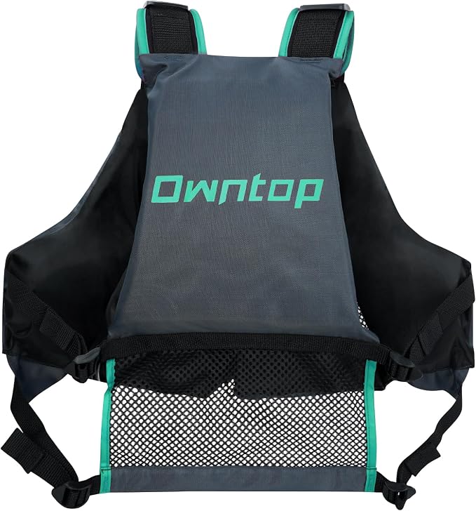 Owntop Adult Swim Vest - Adjustable Safety Strap & Premium Buoyancy for Paddle Sports, Kayaking, Canoeing, Boating