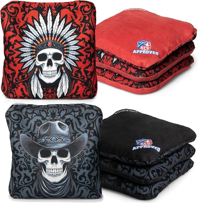 Play Platoon Cornhole Bags Set of 8 Regulation Professional Corn Hole Bean Bags ACO Approved, Competition Weight, Slick and Stick