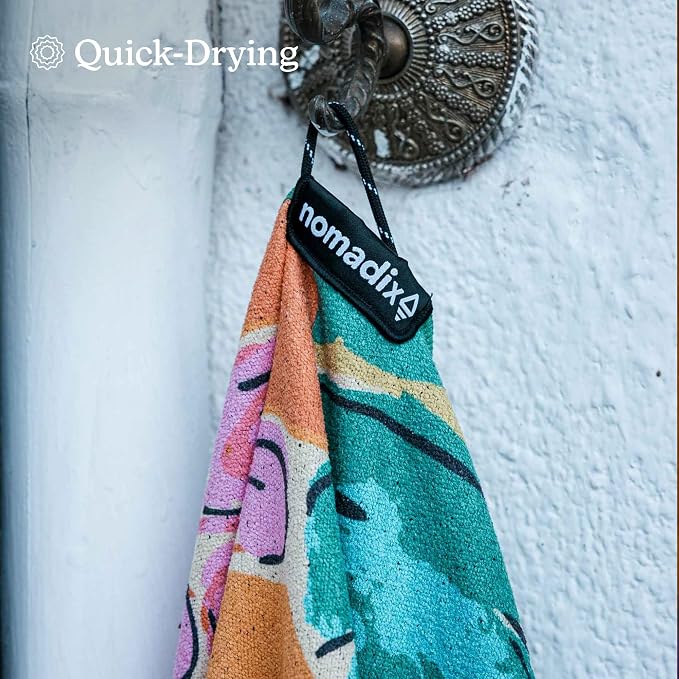 Nomadix Original Towel - Perfect for Beach, Pool, Travel, Camping, Yoga - Made with Recycled Materials - Super Absorbent - Sand Resistant - Jungle - 72.5x30