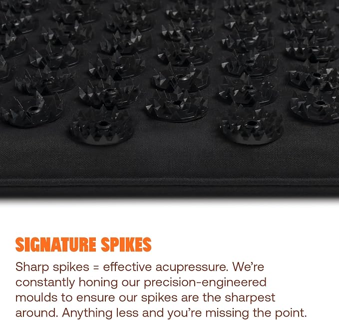 ShaktiMat Acupressure Mat for Relaxation, Massage Muscles, Aid Sleep & Unlock Inner Tension, Similar to Acupuncture, No Needles Required (Premium, Level 3, Shakti Black)