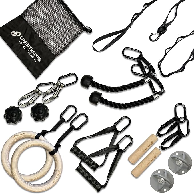 Portable Home Gym Multi-functional Basic Fitness Freedom Workout Equipment Comes in Basic, Intermediate, Advanced or Deluxe Sizes and Comes in Black or Silver