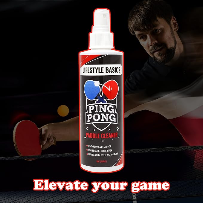 Lifestyle Basics Ping Pong Paddle Cleaner - Rubber & Wood Cleaner for Table Tennis Rackets - 3 Pack Microfiber Cleaning Cloths - Non-Abrasive, Reusable, Washable