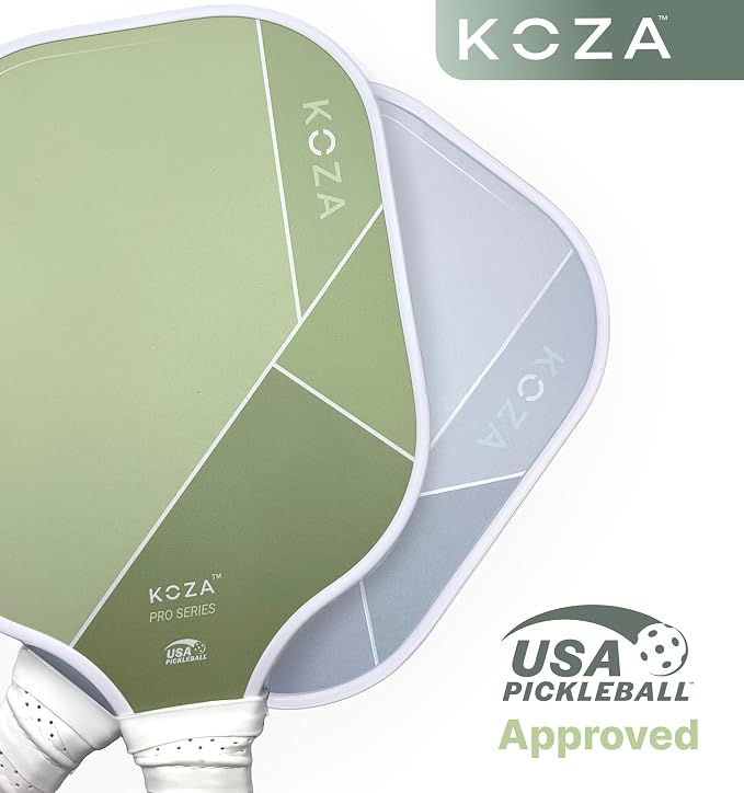 KOZA Pickleball Paddle Set with 2 Paddles, 4 Balls, Carry Bag, 14mm Frame