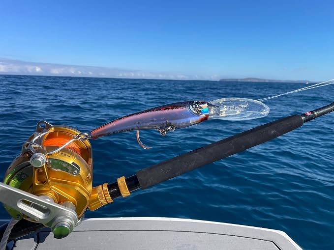 Nomad Design DTX Minnow with Patented Autotune System - Distressed Baitfish Swimming Action, BKK Diablo