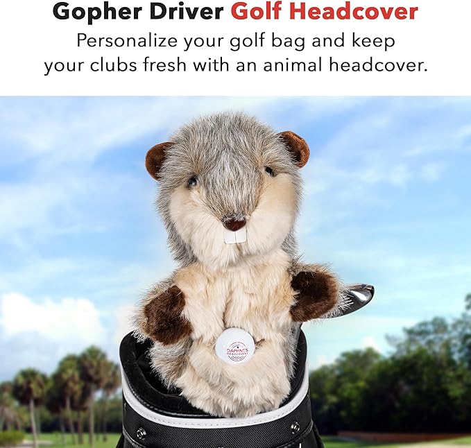 Daphne's Headcovers Gopher Driver Headcover Funny Golf Club Cover Stylish Protection for Club Headcover Men and Women