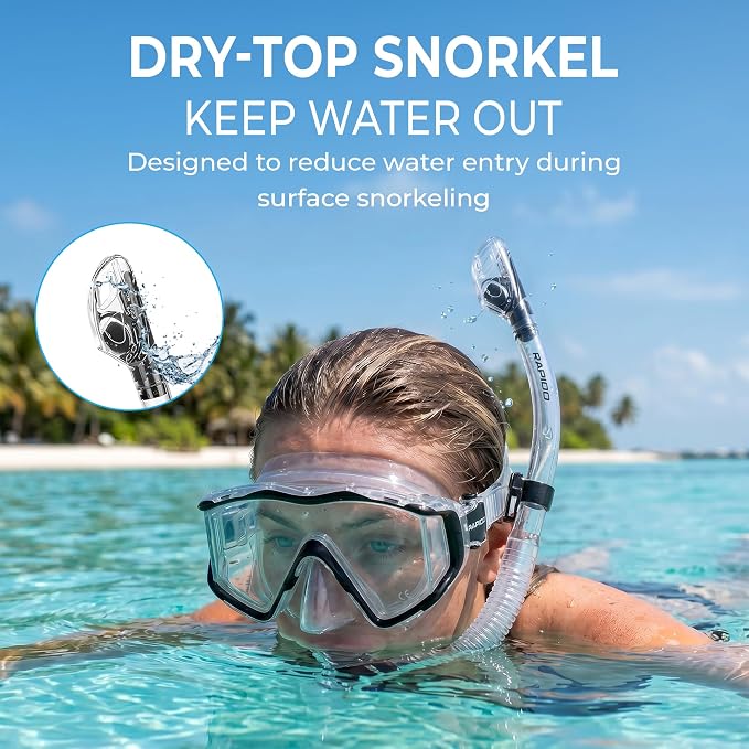 Rapido Clareza Three Lens Mask and Snorkel Combo