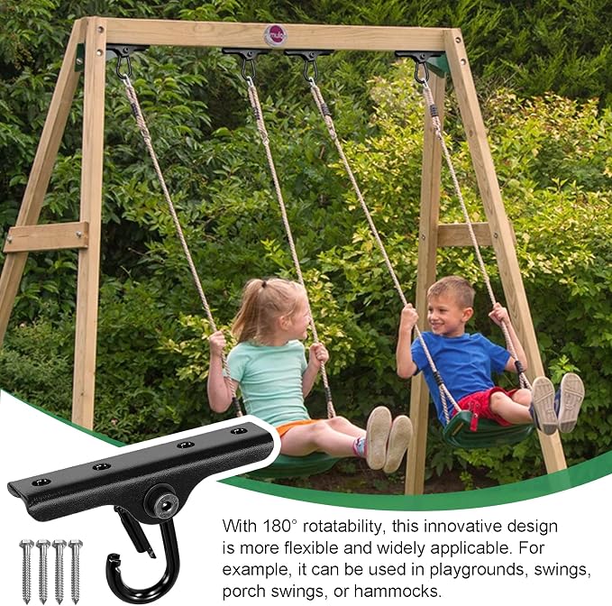 Heavy Punching Bag Hanger | Wall/Ceiling Mount Hook with 180° / 360° Rotation | Wood Beam Holder for Boxing, Weight Training, Aerial Yoga Swing & Hammock