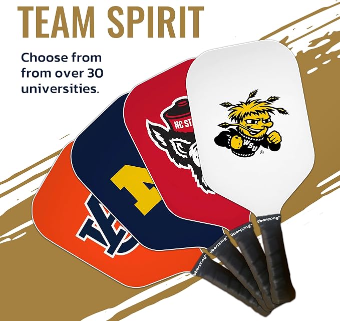 Officially Licensed College Pickleball Paddle – Choose Your University Team – Fun Gift for Fans, Dorms & Game Rooms – Pickleball Racket with School Logo, USAPA Approved