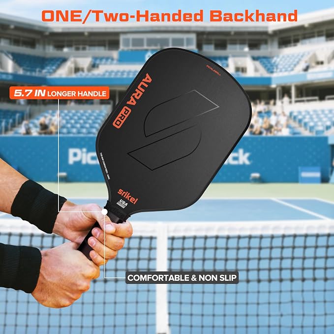 Pickleball Paddles, Raw T700 Carbon Fiber Pickleball Paddle, 16mm Power Polymer Core, Professional Rackets for Great Spin, Control & Precision Shots, USAPA Approved