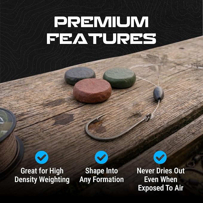 Reaction Tackle Tungsten Putty Weight - for Fishing, Fly Fishing, Pinewood Derby Car, Golf & Tennis - 2 Oz (60g)