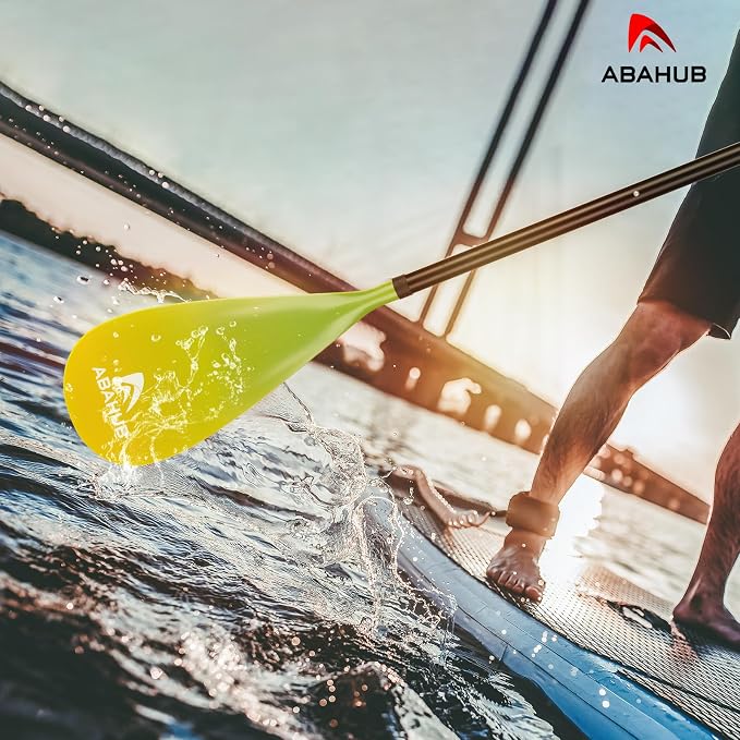 Abahub 3-Piece Stand up Paddles, Lightweight Paddleboard Paddle Oars for Paddleboard, Adjustable Aluminum Alloy Shaft 68" - 84"