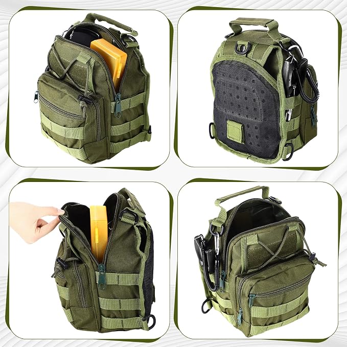 Hungdao 7 Pcs Fishing Backpack with Fishing Tool Kit Fish Gear Pliers Equipment Include Hook Remover Backpack Pliers Kit Scale Gripper Weigh Separator Fish Gifts for Men Women