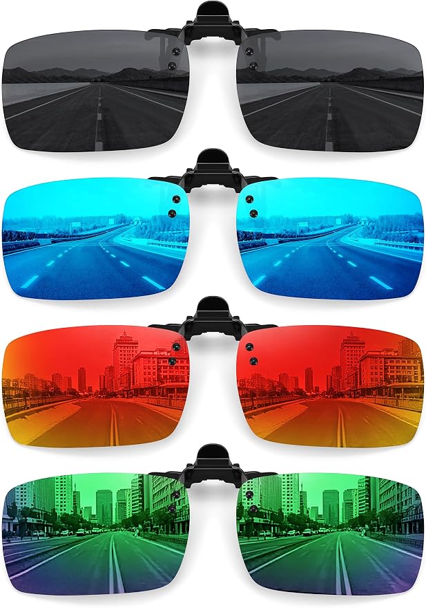 STORYCOAST Clip On Sunglasses for Men Women Polarized Fit Over Prescription Glasses Sports Fishing Driving