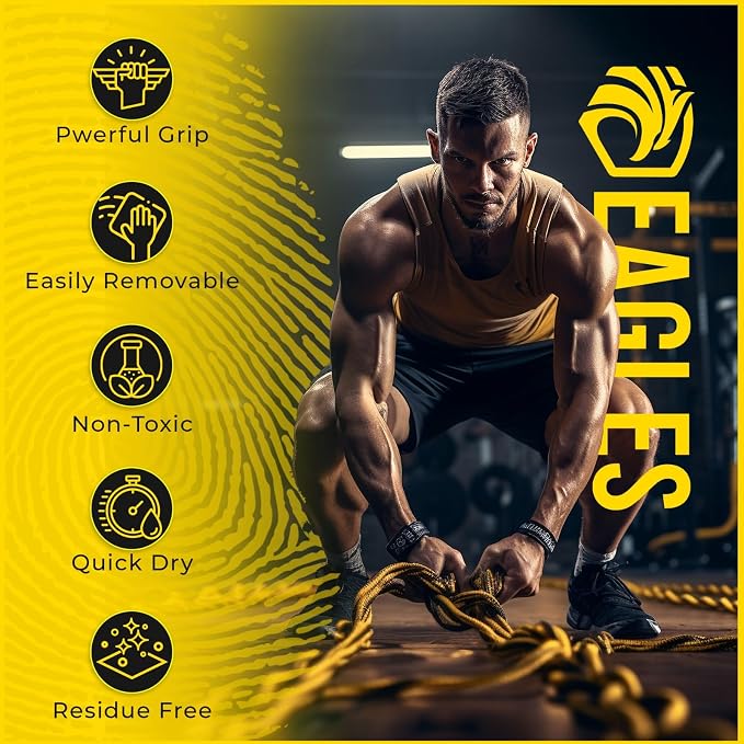 EAGLES Dry Hand Grip Enhancer, 1, 2 or 3 Pack Non-Sticky Anti-Slip Solution for Pole Dancing, Sweaty Hands Dry Grip for Football Tennis Golf Gymnastics Gaming Weightlifting Pole Fitness