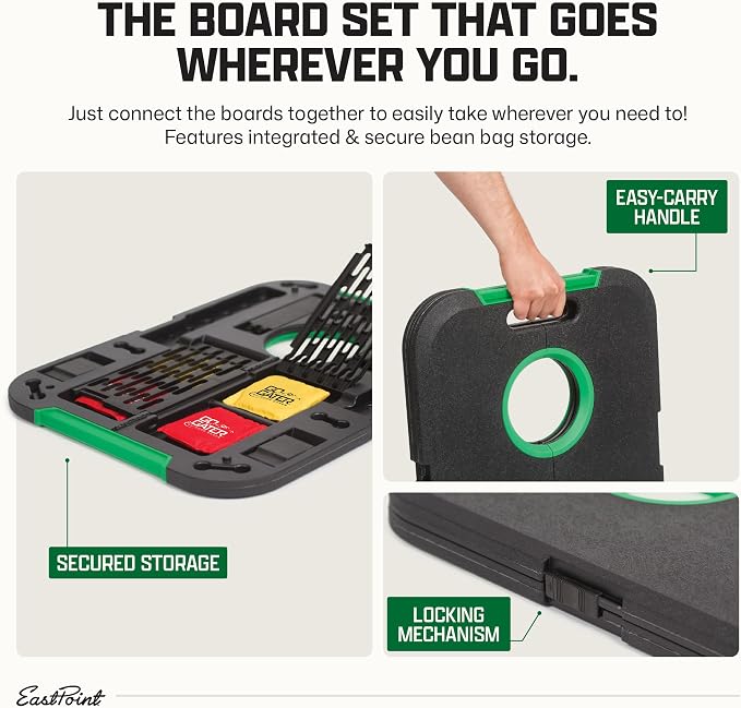 EastPoint Sports Go! Gater Cornhole – Light-Up and Travel Versions – Easy Storage & Light-Weight – Perfect for Outdoor and Indoor Play