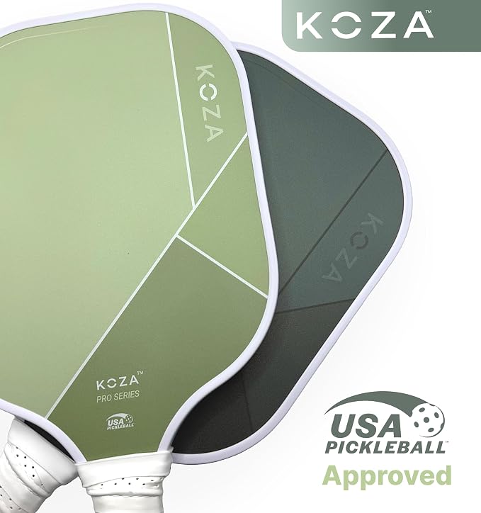 KOZA Pickleball Paddle Set with 2 Paddles, 4 Balls, Carry Bag, 14mm Frame