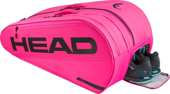 HEAD Tour Racquet Bag L (9R) Tennis Bag - Holds Up to 9 Racquets, CCT+ Climate Control Technology, 2 Main Compartments, Shoe Pocket & Backpack Carry System
