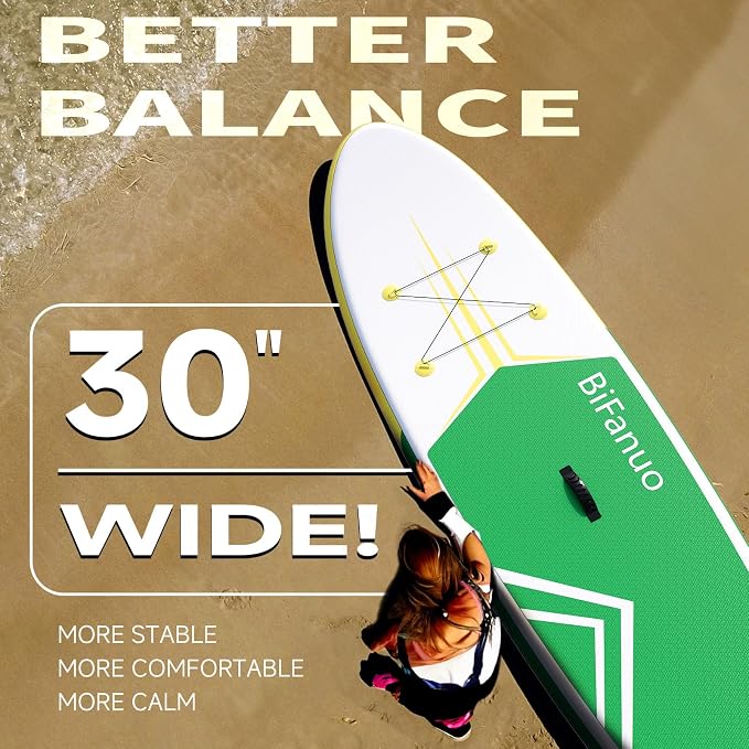 Bifanuo Inflatable Stand Up Paddle Board with SUP Accessories and Backpack