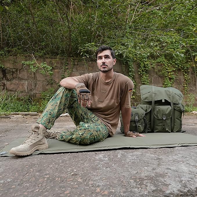 Akmax.cn MT Military Army Alice Embedded Air Self-Inflating Camp Mat Olive Drab