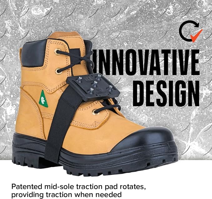 K1 Mid-Sole Ice Cleats for Men & Women - Rotatable Traction Aids For Winter Snow - Original Profile - Black