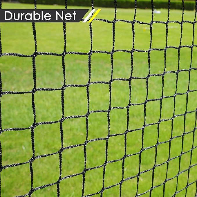 L Screen Baseball Pitching Screen for Batting Cage, Lightweight Pitch Training Accessory, 7x7 ft Pitcher Protection L-Screen Protector Net for Pitcher Safety