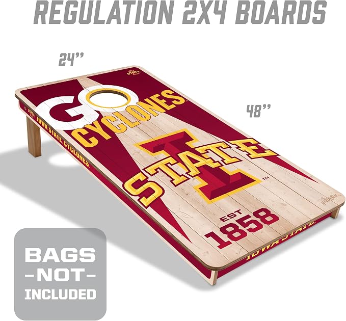 YouTheFan NCAA 2’ x 4’ Professional Wood Cornhole Game