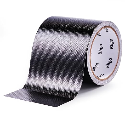 Heavy Duty Waterproof Repair Tape 4 Inch x 25 FT for RV Awning, Tent, Tarp, Sail and Boat Cover, Outdoor Fabric Repair Patch, UVproof, Multipurpose Black