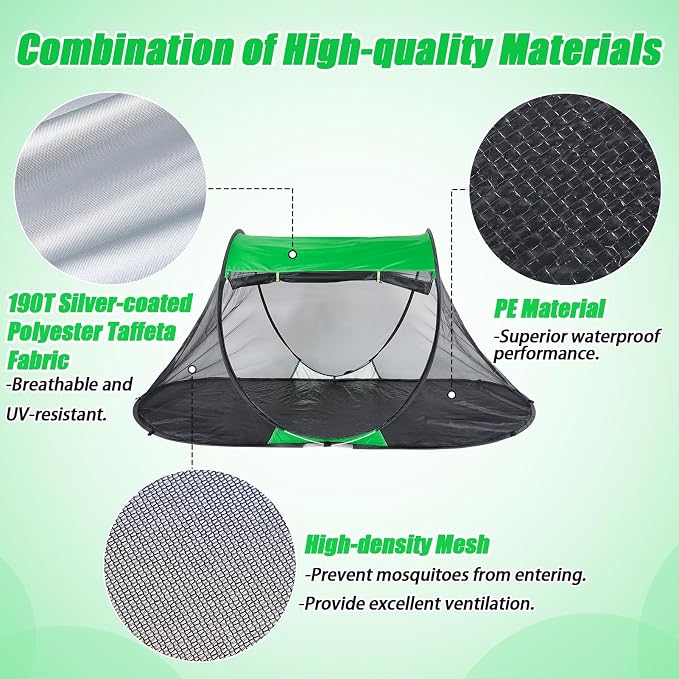 1 Person Pop-up Mosquito Tent for Camping - Breathable & Fine Mesh Camping Bug Screen Net with Carry Bag, 6ft Instant Portable Screen Tent for Teenagers Girl Boy Summer Scout Camp