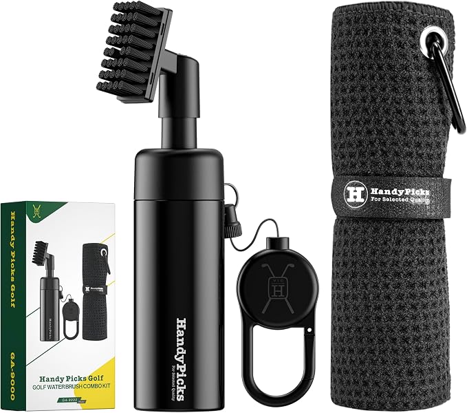 Handy Picks Golf Towels Pack of 3 Golf Water Brush Combo Kit