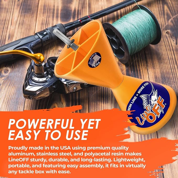 Line Off Stripper Removes Strip Line Fishing Reel Accessories (Orange)