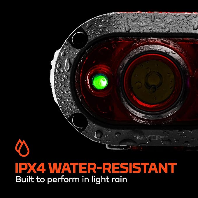 NEBO MYCRO 450 Headlamp | 450 Lumens, 6 Light Modes, White Red & Green Light, USB-C Rechargeable, Water Resistant, Adjustable Strap, Cap Light Convertible, Bright Light for Camping & Hiking – Red