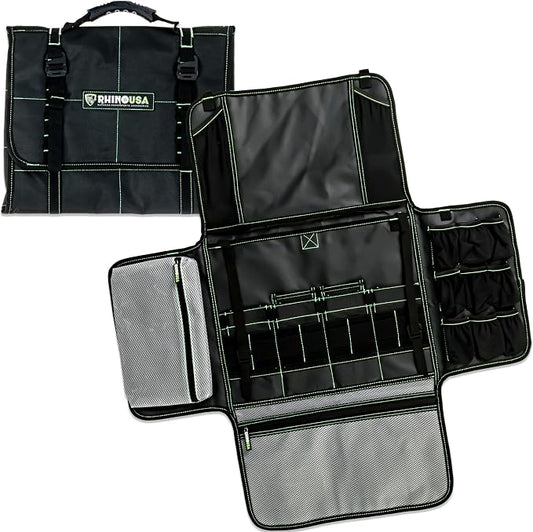 Rhino USA Camping Kitchen Organizer: Ultimate Overland Camp Accessory For Outdoor Cooking, Spice Rack, Utensil Storage and More!