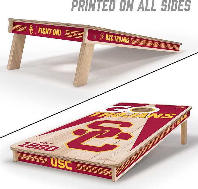 YouTheFan NCAA 2’ x 4’ Professional Wood Cornhole Game