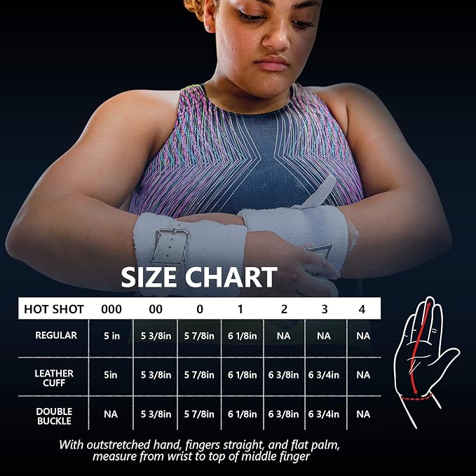 US Glove Women Hot Shot Uneven Bar Gymnastics Grips - Womens Gymnastics Bars Grips, Made in USA, Leather, Hook & Loop, Size 00 (5 3/8")